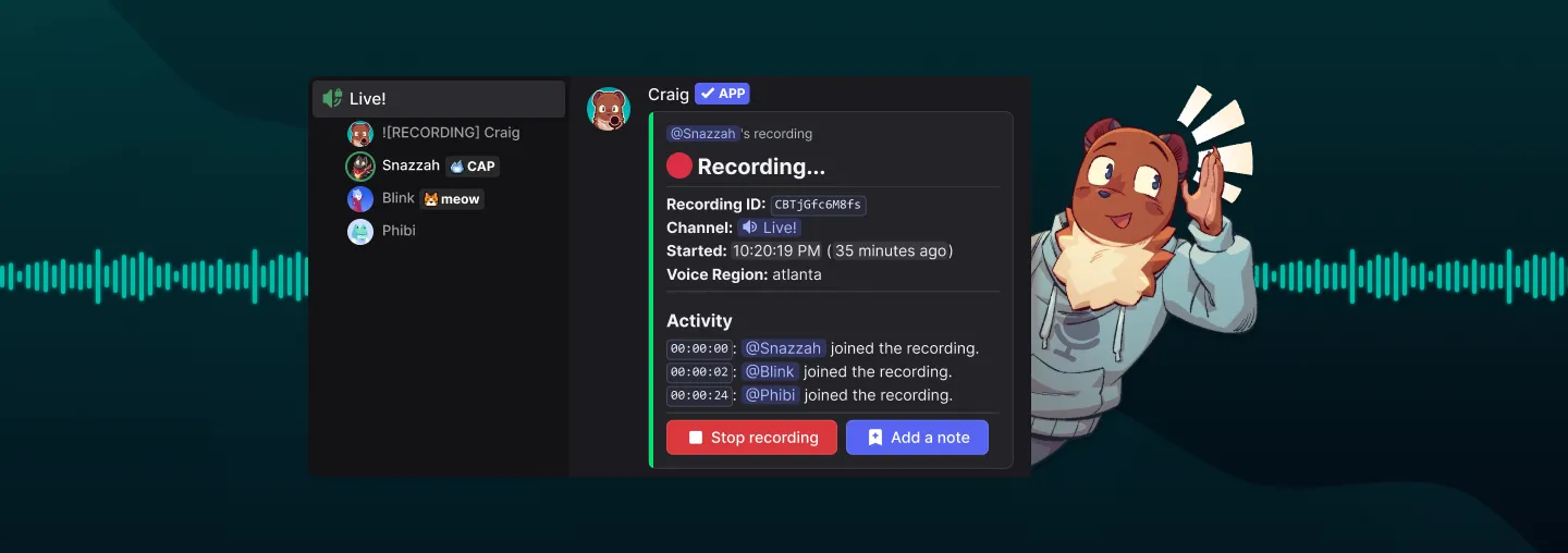 Craig - Multi-track voice recording for Discord