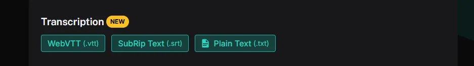 Transcription section